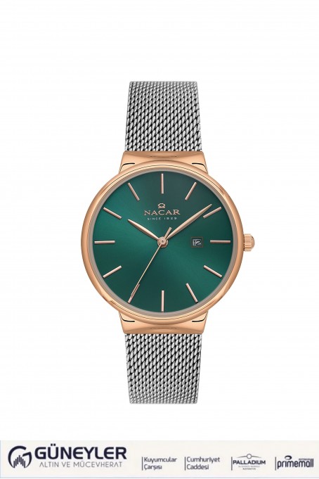 NACAR ÇELİK HASIR BAND KADIN KOL SAATİ NC34-390431-ENM NACAR ÇELİK HASIR BAND KADIN KOL SAATİ NC34-390431-ENM