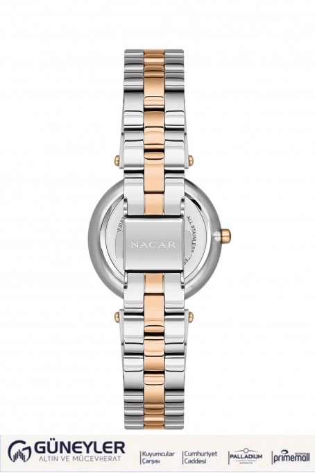 NACAR ÇELİK - PEMBE METAL BAND KADIN KOL SAATİ NC34-39C714-ENMS NACAR ÇELİK - PEMBE METAL BAND KADIN KOL SAATİ NC34-39C714-ENMS