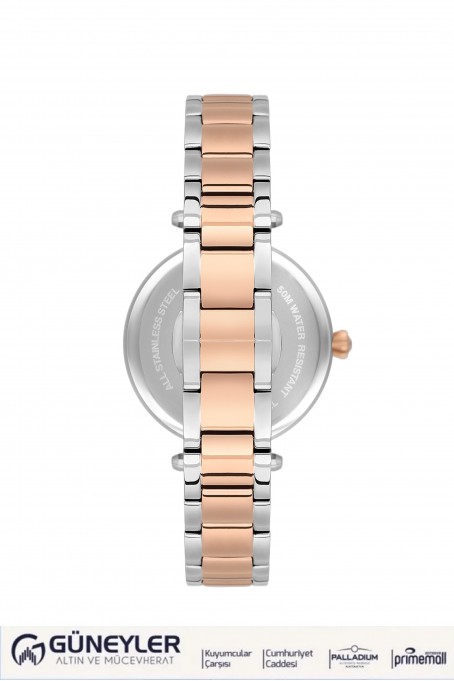 NACAR ÇELİK - PEMBE METAL BAND KADIN KOL SAATİ NC34-39B662-EGMS