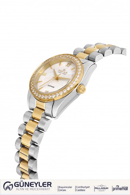 NACAR ÇELİK - SARI METAL BAND KADIN KOL SAATİ NC34-39A427-CWMS