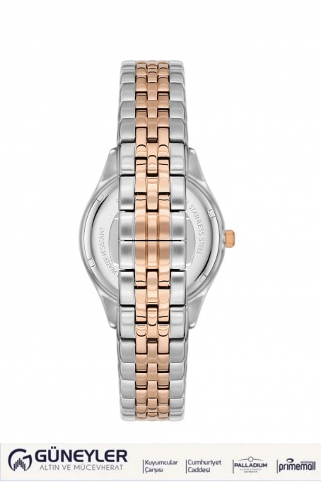 NACAR ÇELİK - PEMBE METAL BAND KADIN KOL SAATİ NC34-39B715-ESMS