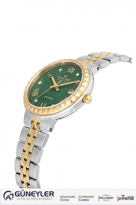 NACAR ÇELİK - SARI METAL BAND KADIN KOL SAATİ NC34-39B716-CNMS