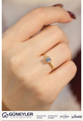 TEKTAŞ YÜZÜK 22 AYAR A073769 TEKTAŞ YÜZÜK 22 AYAR A073769