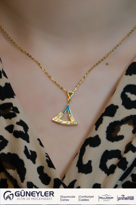 ÜÇGEN MODEL KOLYE 22 AYAR A080381 ÜÇGEN MODEL KOLYE 22 AYAR A080381