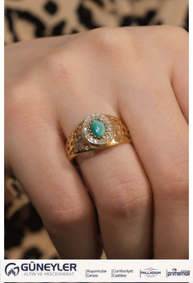 FİRUZE TAŞLI YÜZÜK 22 AYAR A079554