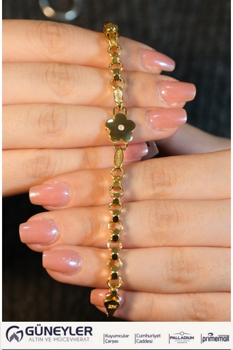 ÇİÇEK MODEL BİLEKLİK 22 AYAR A077812 ÇİÇEK MODEL BİLEKLİK 22 AYAR A077812