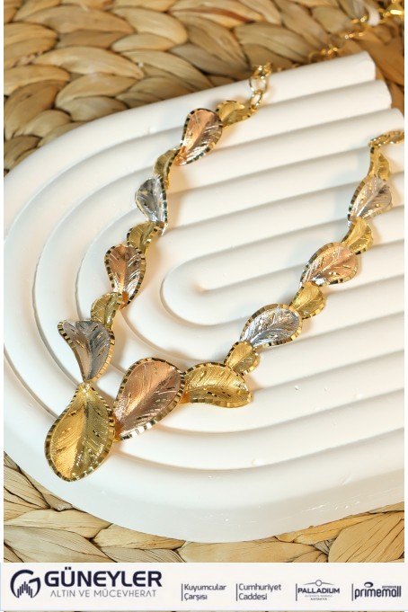 YAPRAK MODEL KOLYE 14 AYAR A081589 YAPRAK MODEL KOLYE 14 AYAR A081589