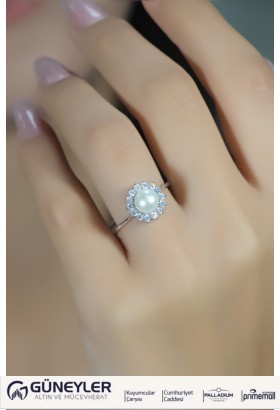 İNCİ YÜZÜK 14 AYAR AT04416