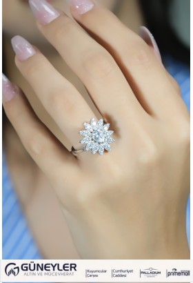 ÇİÇEK MODEL YÜZÜK 14 AYAR AT05670