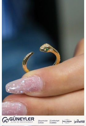 YILAN MODEL YÜZÜK 14 AYAR A080556