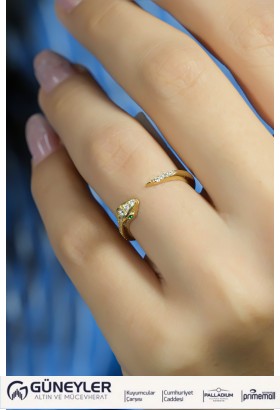 YILAN MODEL YÜZÜK 14 AYAR A080556