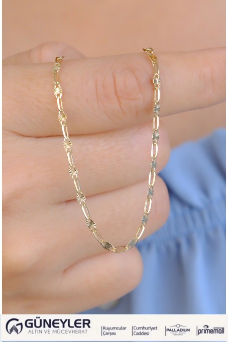 ÇITIR ZİNCİR KOLYE 14 AYAR A085004 ÇITIR ZİNCİR KOLYE 14 AYAR A085004