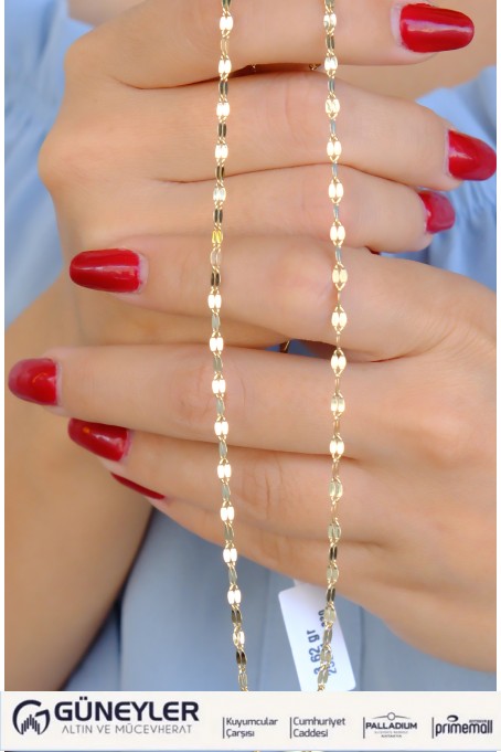PULLU ZİNCİR KOLYE 14 AYAR A085005 PULLU ZİNCİR KOLYE 14 AYAR A085005