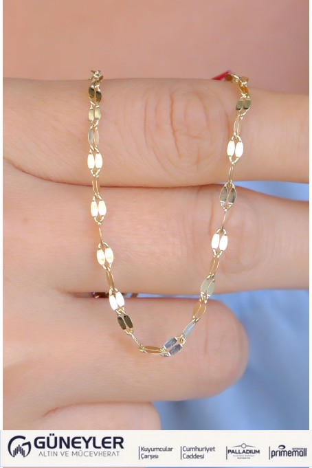 PULLU ZİNCİR KOLYE 14 AYAR A085005 PULLU ZİNCİR KOLYE 14 AYAR A085005