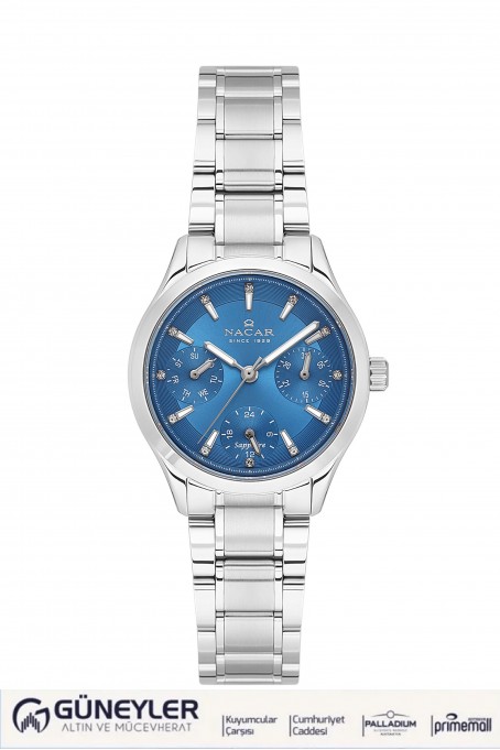 NACAR ÇELİK METAL BAND KADIN KOL SAATİ NC33-398316-ALM