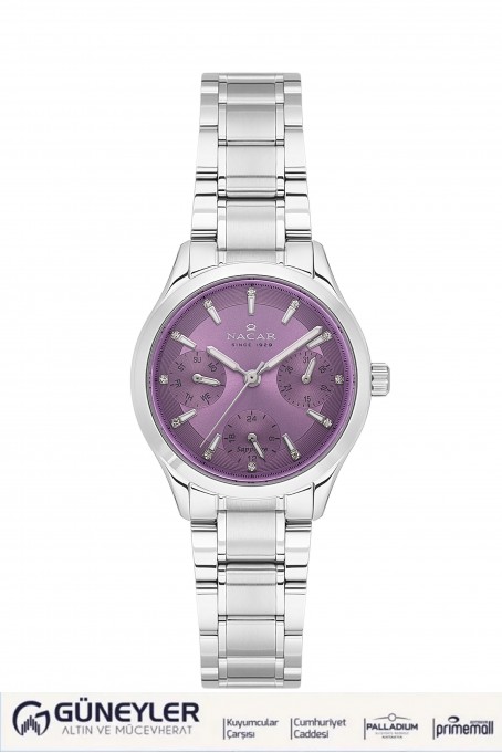 NACAR ÇELİK METAL BAND KADIN KOL SAATİ NC33-398316-APM