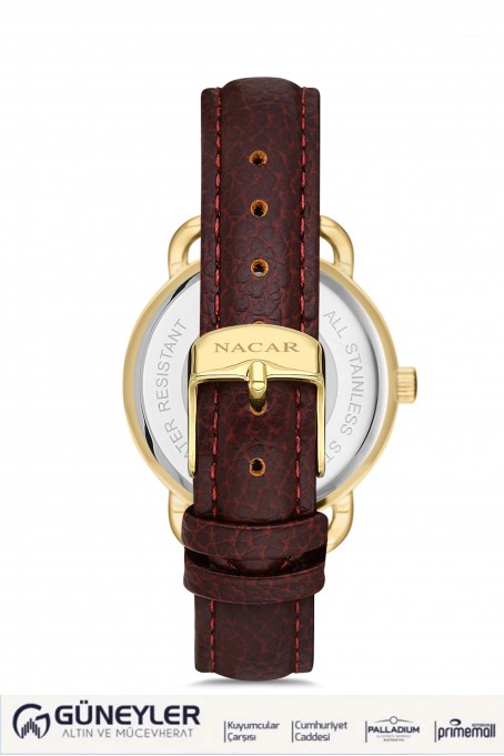 NACAR KAHVERENGİ HAKİKİ DERİ KADIN KOL SAATİ NC10-3931033-DSL2S NACAR KAHVERENGİ HAKİKİ DERİ KADIN KOL SAATİ NC10-3931033-DSL2S