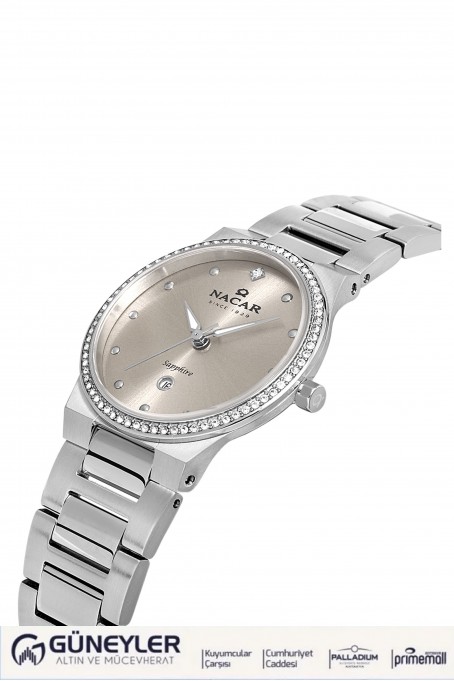 NACAR ÇELİK METAL BAND KADIN KOL SAATİ NC34-39B647-AGMS