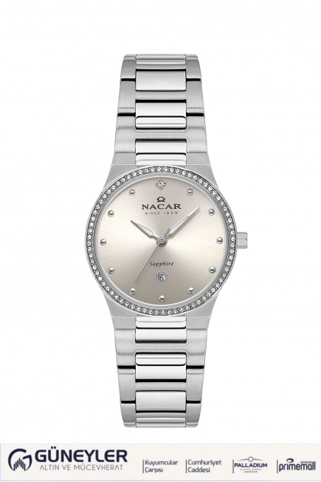 NACAR ÇELİK METAL BAND KADIN KOL SAATİ NC34-39B647-AGMS