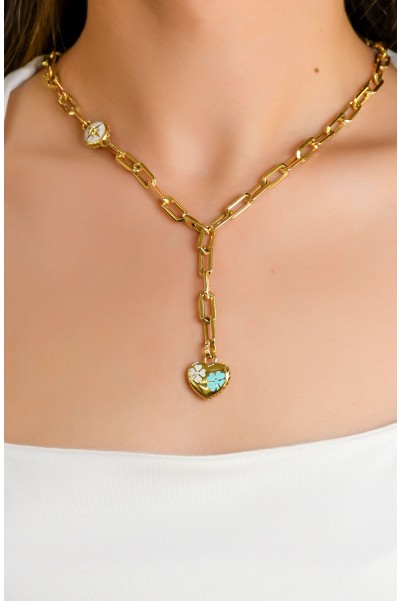 TASARIM ZİNCİRLİ KOLYE 14 AYAR A057510