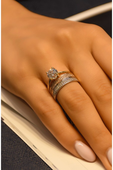 TEKTAŞLI ALYANS YÜZÜK 14 AYAR A029962 TEKTAŞLI ALYANS YÜZÜK 14 AYAR A029962