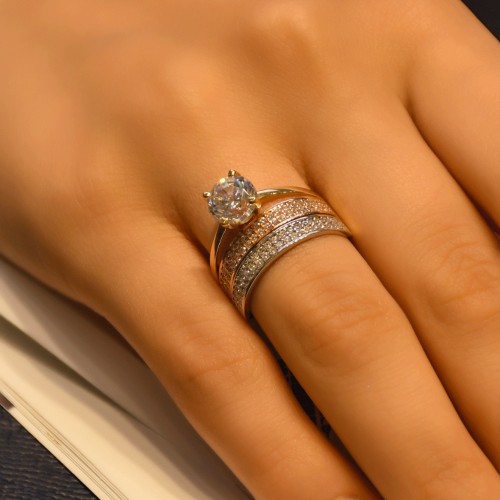 TEKTAŞLI ALYANS YÜZÜK 14 AYAR A029962