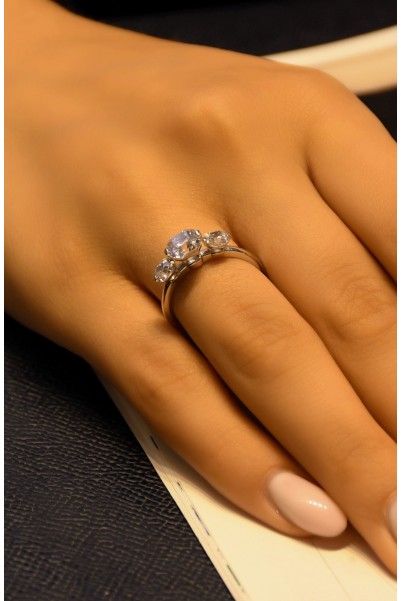 ÜÇTAŞ YÜZÜK 14 AYAR AT01570