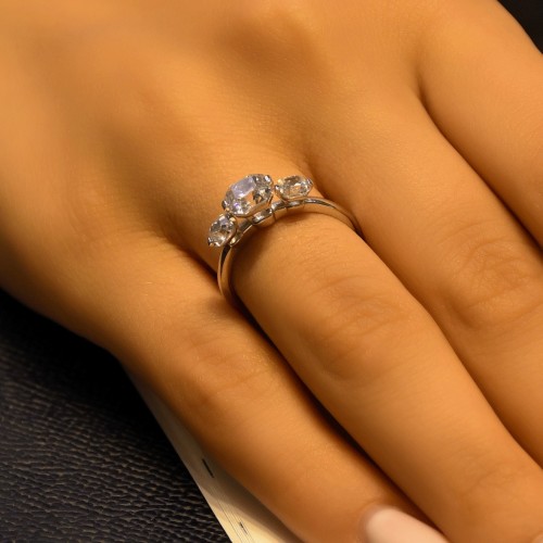 ÜÇTAŞ YÜZÜK 14 AYAR AT01570