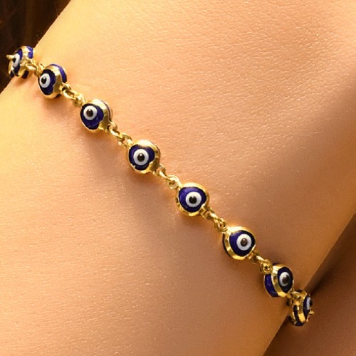 NAZAR BONCUKLU ŞANS BİLEKLİĞİ 14 AYAR A026476 NAZAR BONCUKLU ŞANS BİLEKLİĞİ 14 AYAR A026476