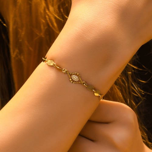 TAŞLI FANTAZİ BİLEKLİK 14 AYAR A049614 TAŞLI FANTAZİ BİLEKLİK 14 AYAR A049614