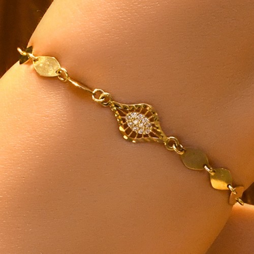 TAŞLI FANTAZİ BİLEKLİK 14 AYAR A049614 TAŞLI FANTAZİ BİLEKLİK 14 AYAR A049614