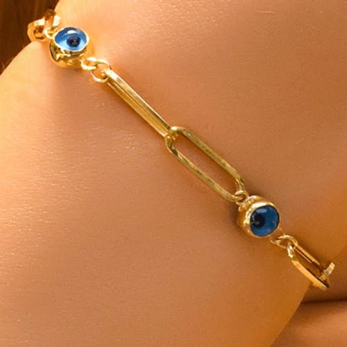 NAZAR BONCUKLU ŞANS BİLEKLİĞİ 14 AYAR A058857 NAZAR BONCUKLU ŞANS BİLEKLİĞİ 14 AYAR A058857