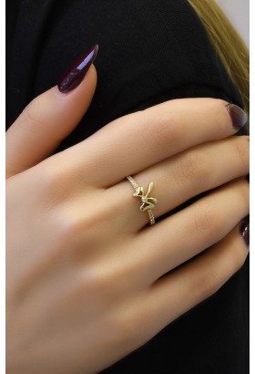 TAŞLI FİYONK YÜZÜK 14 AYAR A061107 TAŞLI FİYONK YÜZÜK 14 AYAR A061107