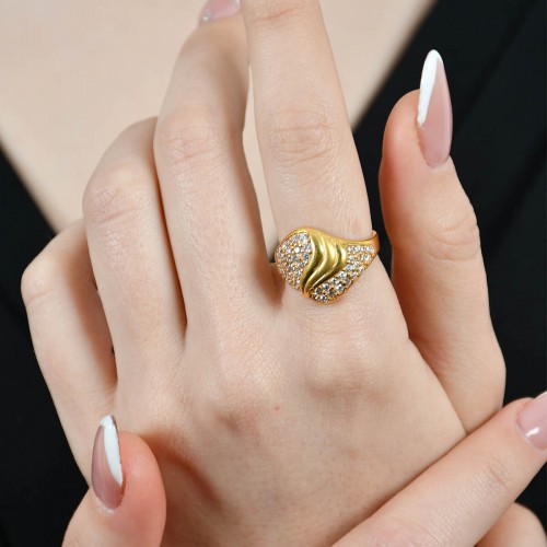 TAŞLI FANTAZİ YÜZÜK 22 AYAR A002656