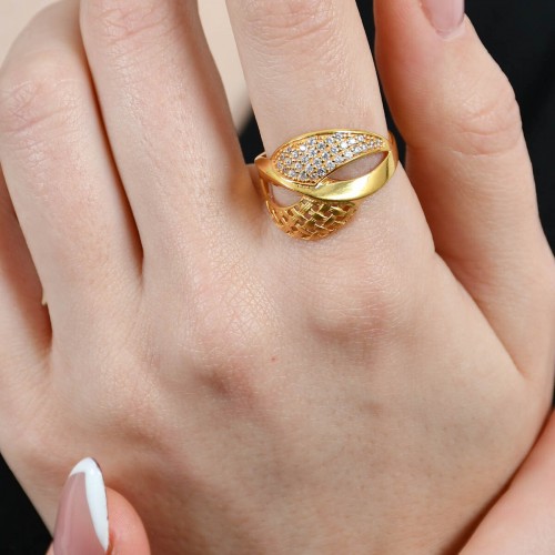 PAVE GEÇİŞLİ YÜZÜK 22 AYAR A024802 PAVE GEÇİŞLİ YÜZÜK 22 AYAR A024802