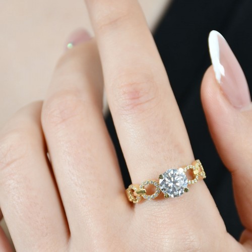 TASARIM TEKTAŞ YÜZÜK 14 AYAR A029965 TASARIM TEKTAŞ YÜZÜK 14 AYAR A029965