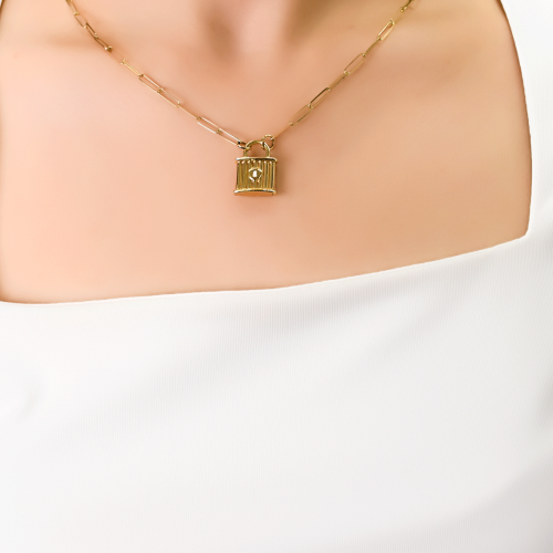 KİLİT KOLYE 14 AYAR A048423