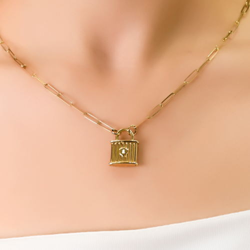 KİLİT KOLYE 14 AYAR A048423