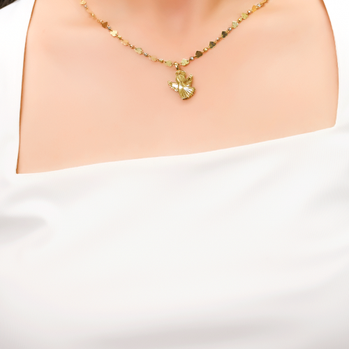 KALPLİ MELEK KOLYE 14 AYAR A055413