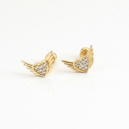 KALPLİ KANAT KÜPE 14 AYAR A057213 KALPLİ KANAT KÜPE 14 AYAR A057213