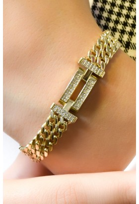 TAŞLI TASARIM BİLEKLİK 14 AYAR A066097