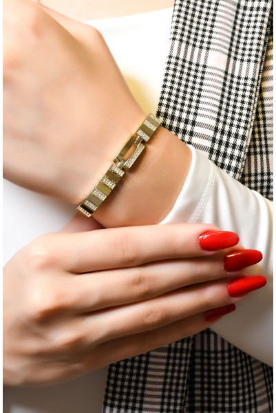 TAŞLI TASARIM BİLEKLİK 14 AYAR A066099