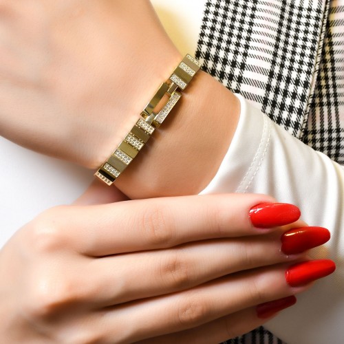 TAŞLI TASARIM BİLEKLİK 14 AYAR A066099 TAŞLI TASARIM BİLEKLİK 14 AYAR A066099