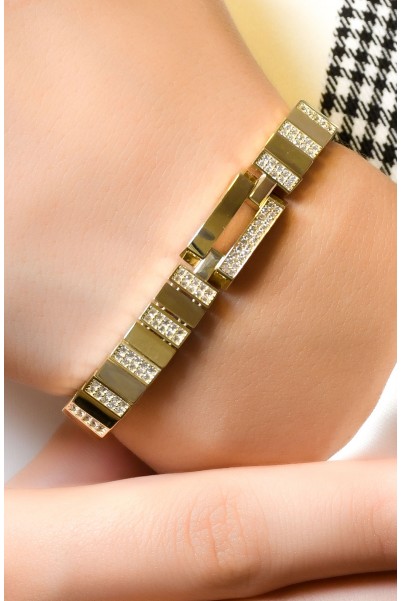 TAŞLI TASARIM BİLEKLİK 14 AYAR A066099