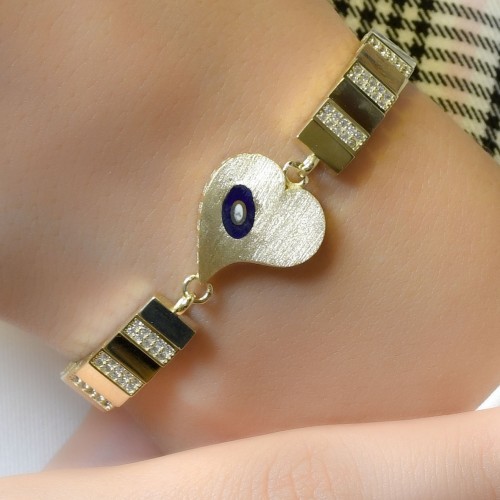 KALPLİ TASARIM BİLEKLİK 14 AYAR A066107 KALPLİ TASARIM BİLEKLİK 14 AYAR A066107