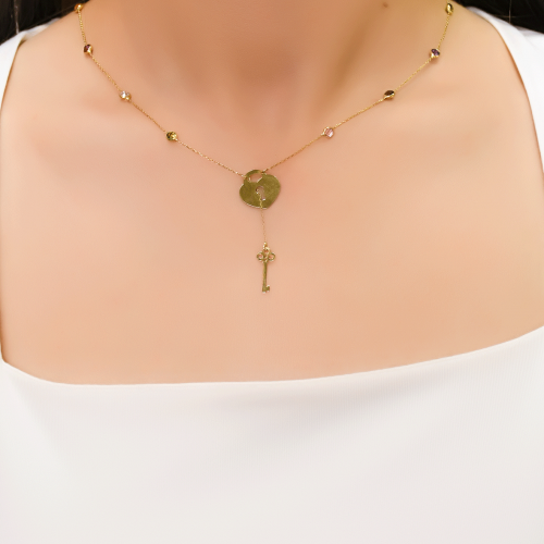 KALP ANAHTAR KOLYE 14 AYAR A043705  KALP ANAHTAR KOLYE 14 AYAR A043705