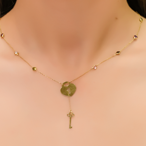 KALP ANAHTAR KOLYE 14 AYAR A043705  KALP ANAHTAR KOLYE 14 AYAR A043705