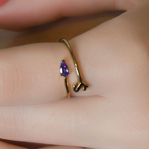 MOR TAŞLI Ş HARF EKLEM YÜZÜK 14 AYAR A064783 MOR TAŞLI Ş HARF EKLEM YÜZÜK 14 AYAR A064783