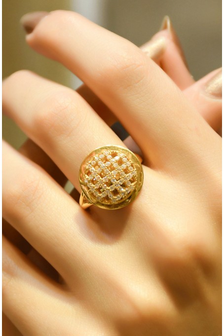 TAŞLI YAŞAM ÇİÇEĞİ YÜZÜK 22 AYAR A003124 TAŞLI YAŞAM ÇİÇEĞİ YÜZÜK 22 AYAR A003124