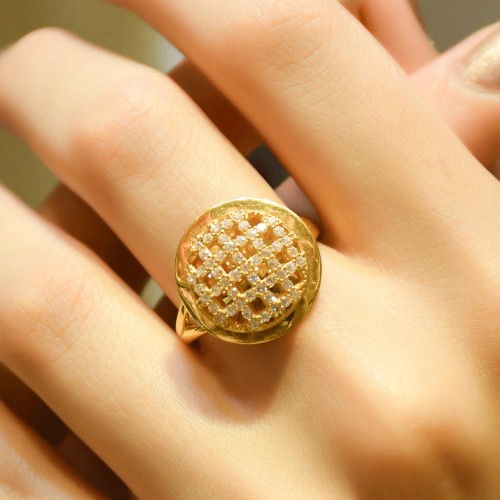 TAŞLI YAŞAM ÇİÇEĞİ YÜZÜK 22 AYAR A003124 TAŞLI YAŞAM ÇİÇEĞİ YÜZÜK 22 AYAR A003124